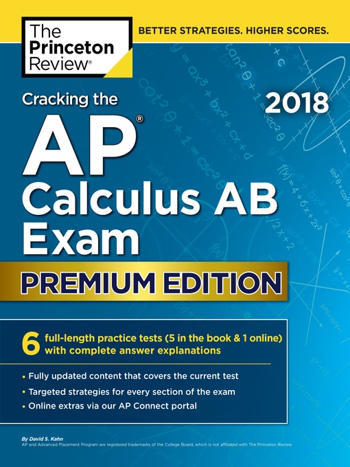Title details for Cracking the AP Calculus AB Exam 2018, Premium Edition by Princeton Review - Available